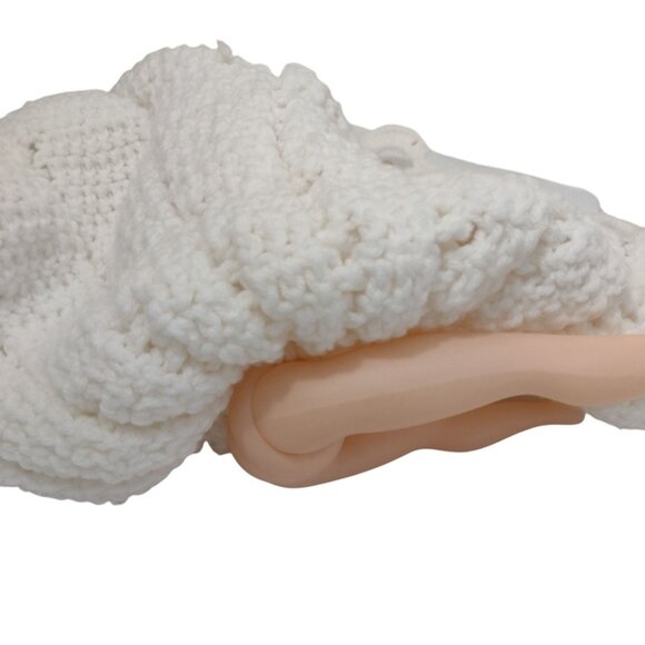 Handmade Crotchet Wedding Gown Hat Dresser Bed Doll Vintage Victorian Rosettes - Picture 6 of 6